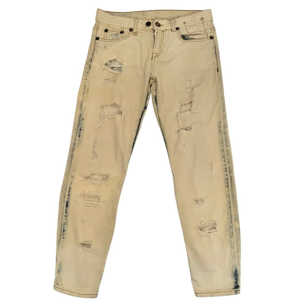 R13 Relaxed skinny jeans sz 27 Bleached & distressed
